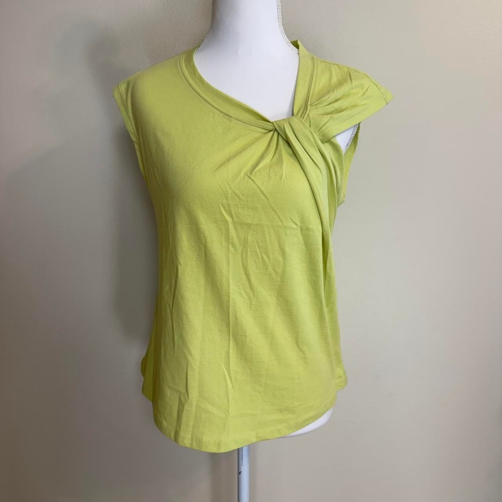 I.N.C Asymmetric Knot Shoulder Sleeveless Blouse Womens S Y2k Whimsical